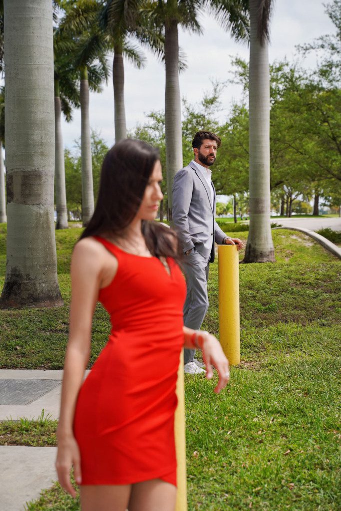 Photoshoot of the couple lovers in Miami