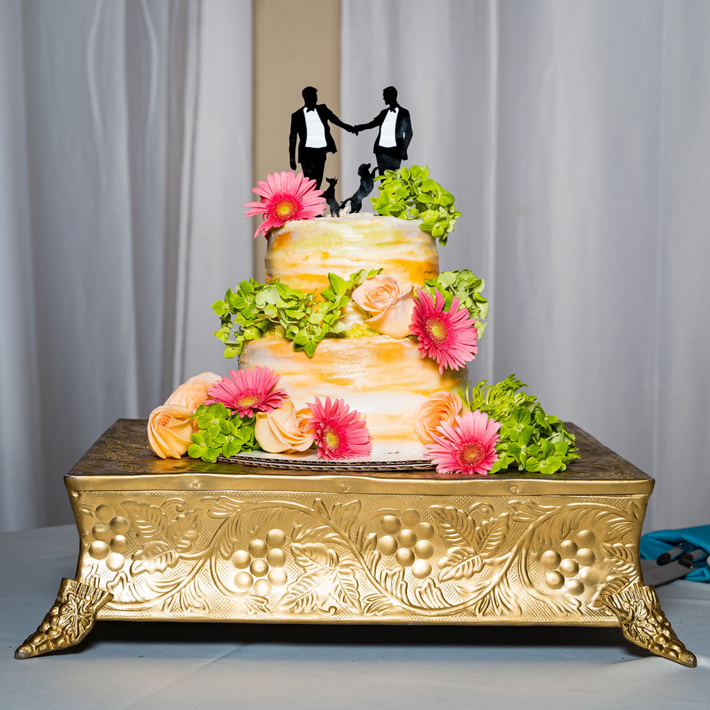 Lovely colorful wedding cake photography close-up